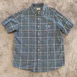 Weatherproof Washable Linen Shirt Mens XL Plaid‎ Button Down Casual Preppy